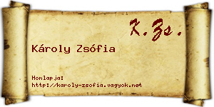 Károly Zsófia névjegykártya